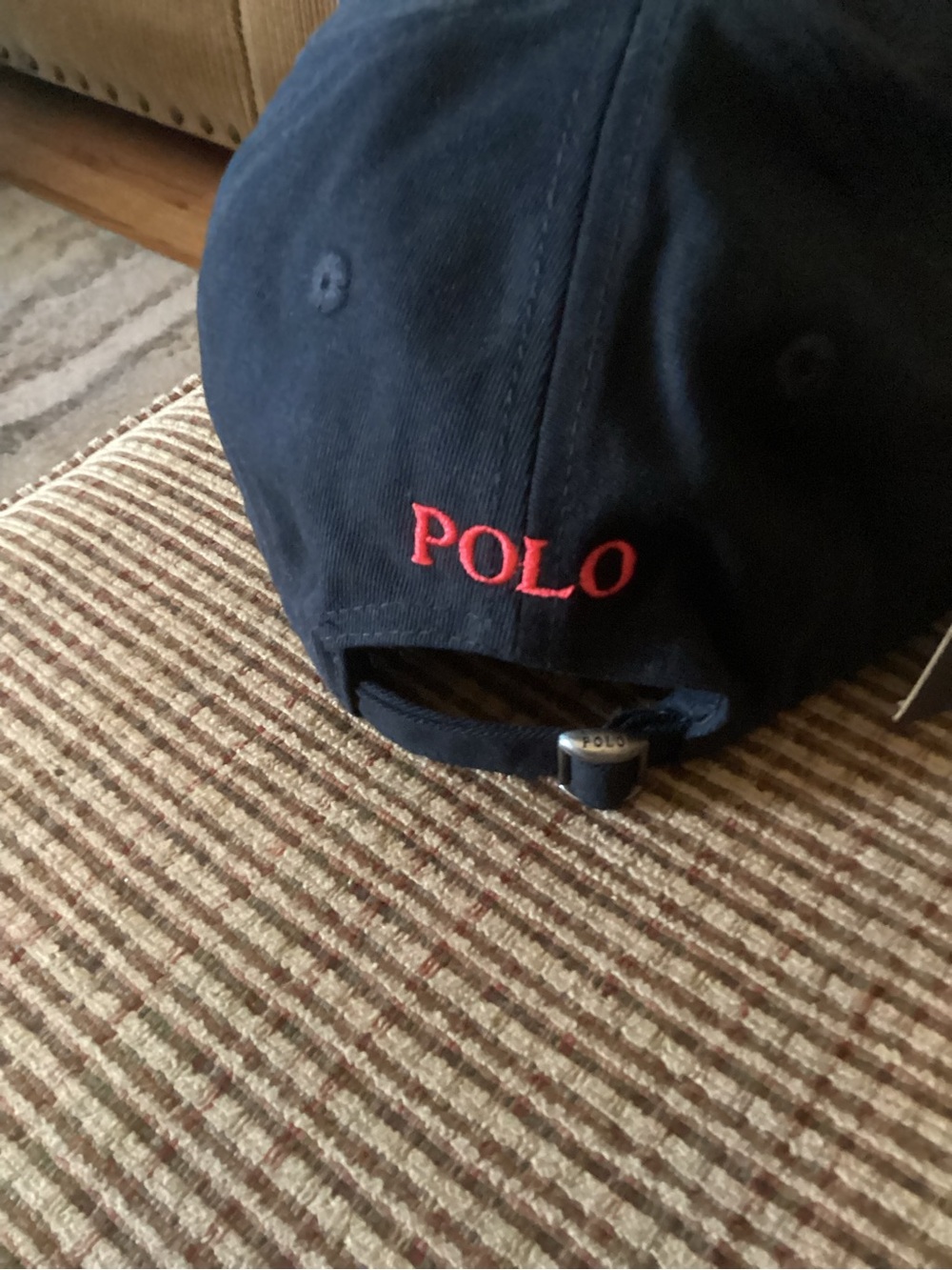Ralph Lauren Black Baseball Cap with Red Embroidery - Picture 3 of 4